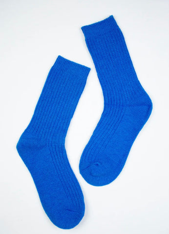 Okie Dokie - Combed Cotton Socks in Bluets