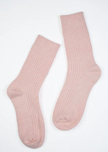 Okie Dokie - Combed Cotton Socks in Cotton Candy