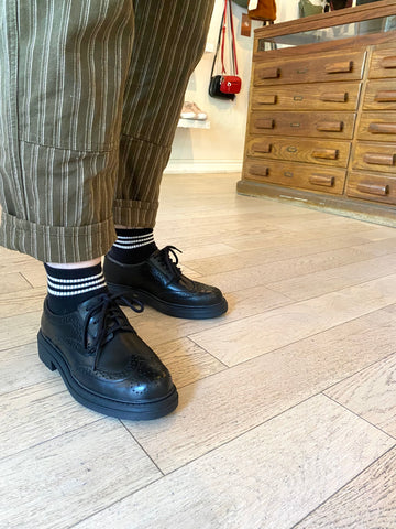 Clarks - Black Leather Brogues