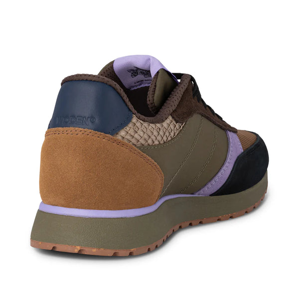 Woden - Sneaker in Dark Olive and Orchid