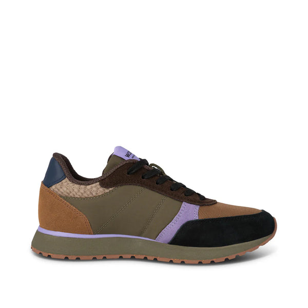 Woden - Sneaker in Dark Olive and Orchid