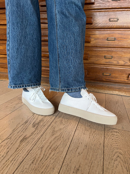 Ateliers - White Leather Platform Sneakers