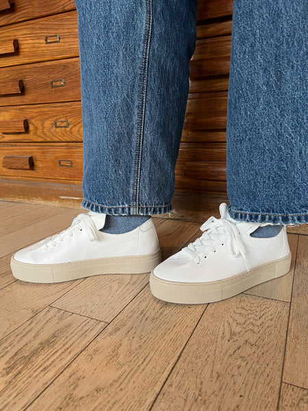 Ateliers - White Leather Platform Sneakers