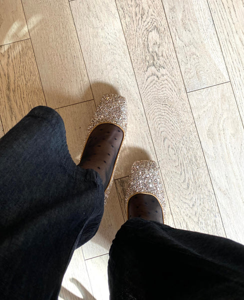 Woden - Glitter Block Heels