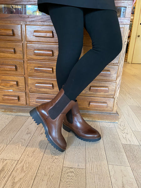 Pajar - Water Resistant Leather Chelsea Boot in Cognac