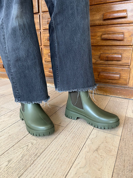 Lemon Jelly - Matte Rubber Boot in Green
