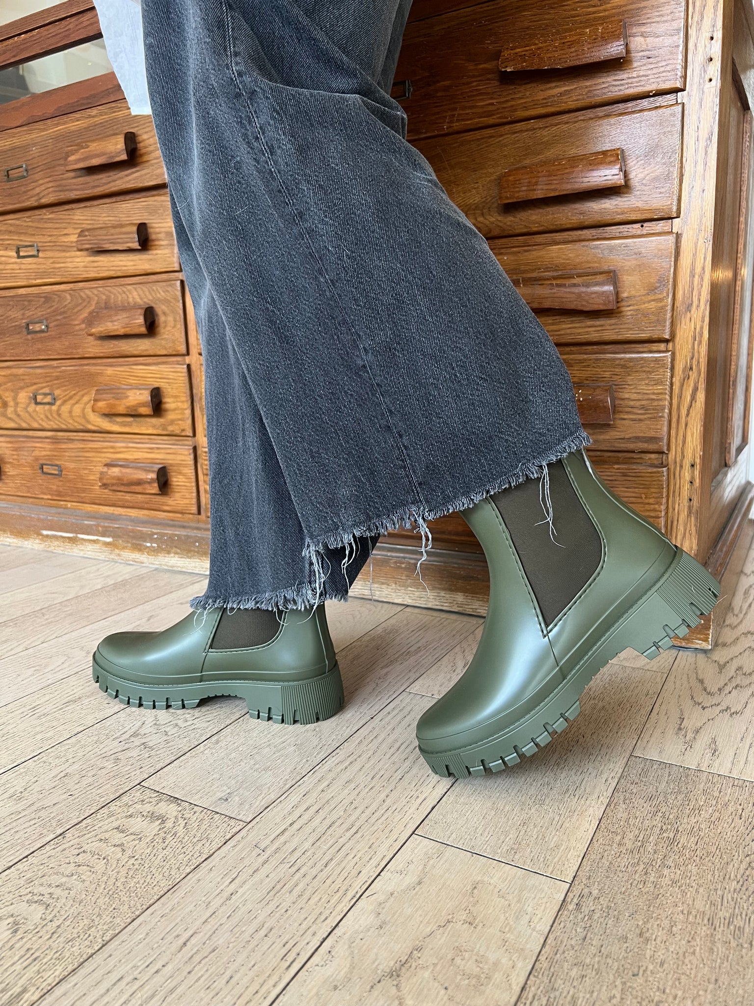 Lemon Jelly - Matte Rubber Boot in Green