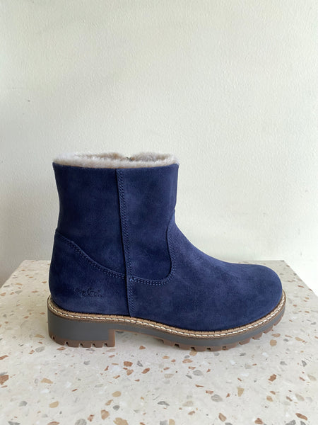 Bos & Co - Waterproof & Warm Ankle Boot in Ocean Suede