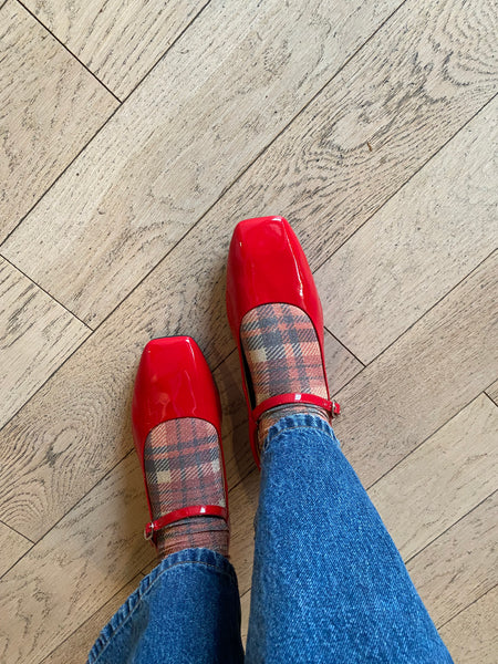 Woden - Mary Jane in Cherry Red Patent Leather