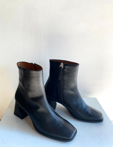 Intentionally Blank - Heeled Boot in Black Leather