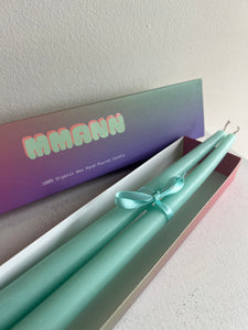 Mmann Candles - Magic Stix Beeswax Taper - Baby Blue - Set of Two