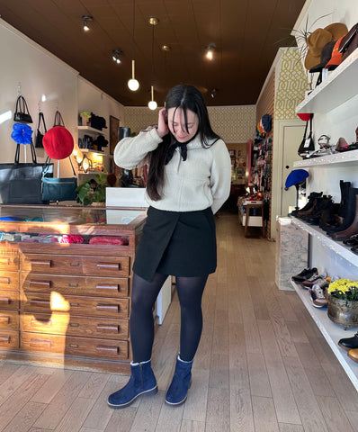 Bos & Co - Waterproof & Warm Ankle Boot in Ocean Suede