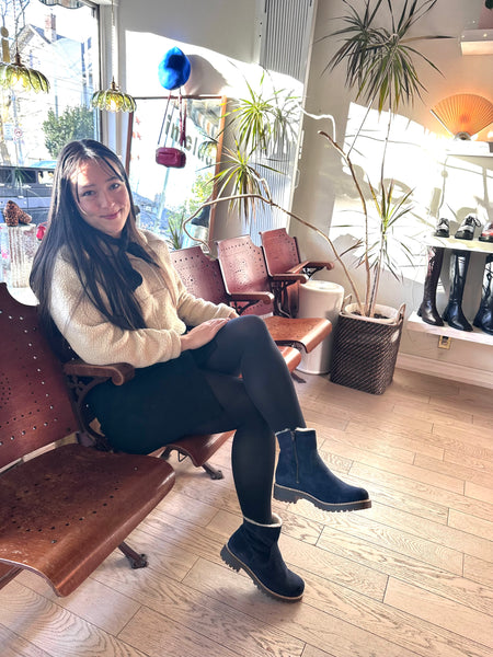 Bos & Co - Waterproof & Warm Ankle Boot in Ocean Suede