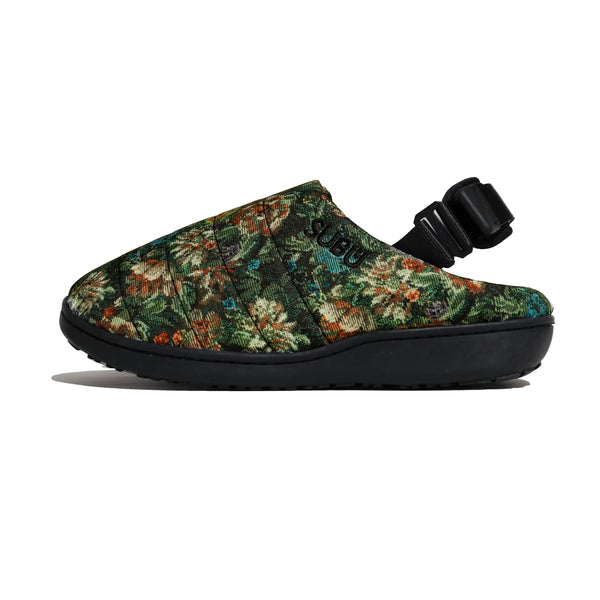 Subu - Slippers with Back Strap in Botanical Brocade