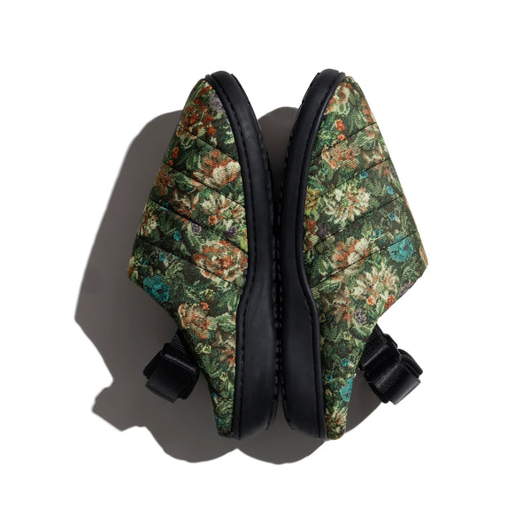Subu - Slippers with Back Strap in Botanical Brocade