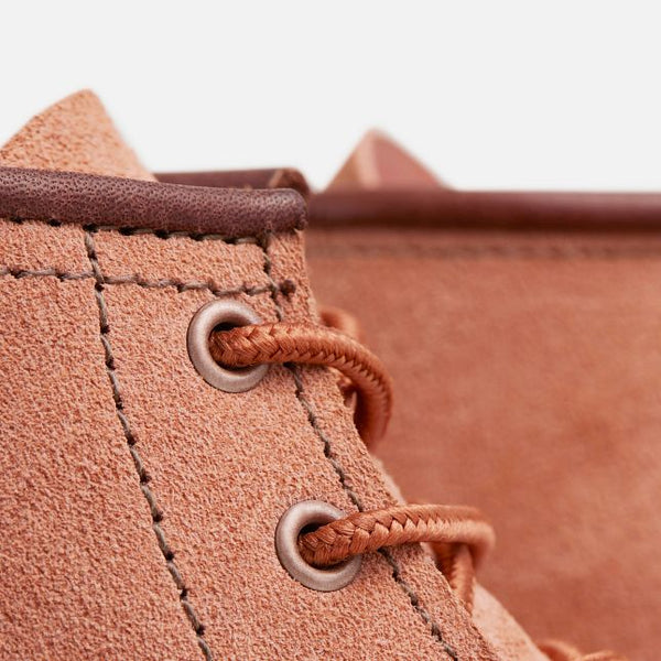 Red Wing - Moc Toe Textured Leather Boot in Dusty Rose