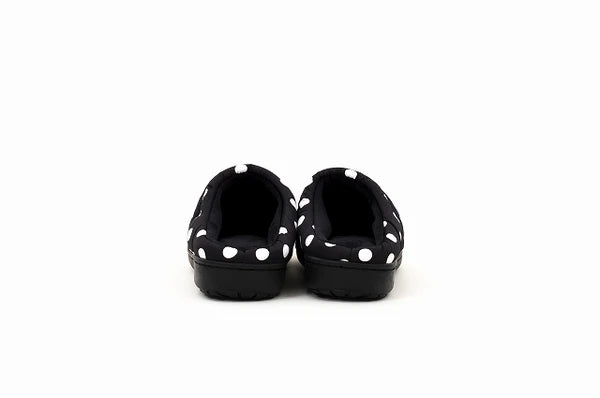 Subu - Slippers in B&W Polka Dots