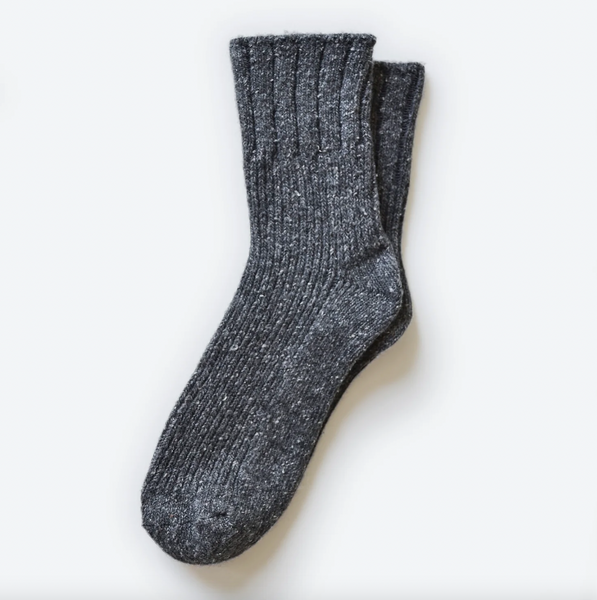 Hooray Sock Co - Jumper Wool Sock in Dark Grey