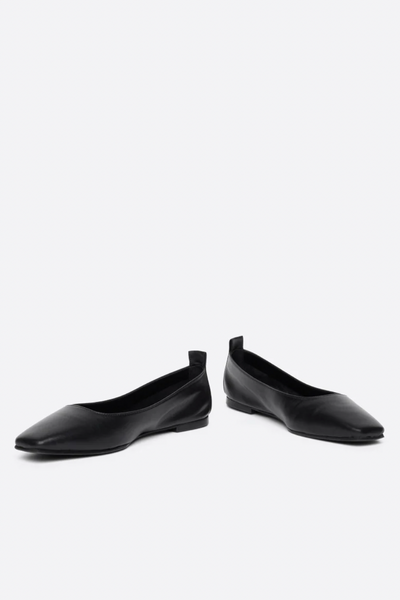 Intentionally Blank - Ballet Flat in Black Leather