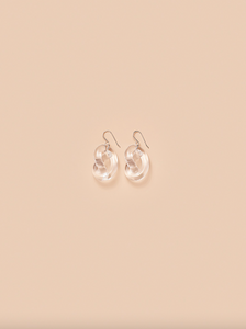 Corey Moranis - Knot Earrings in Clear Lucite
