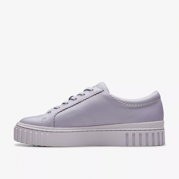 Clarks - Chunky Leather Sneaker in Lilac