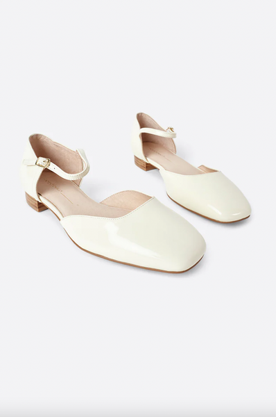 Intentionally Blank - Mary Jane in Cream Patent Leather