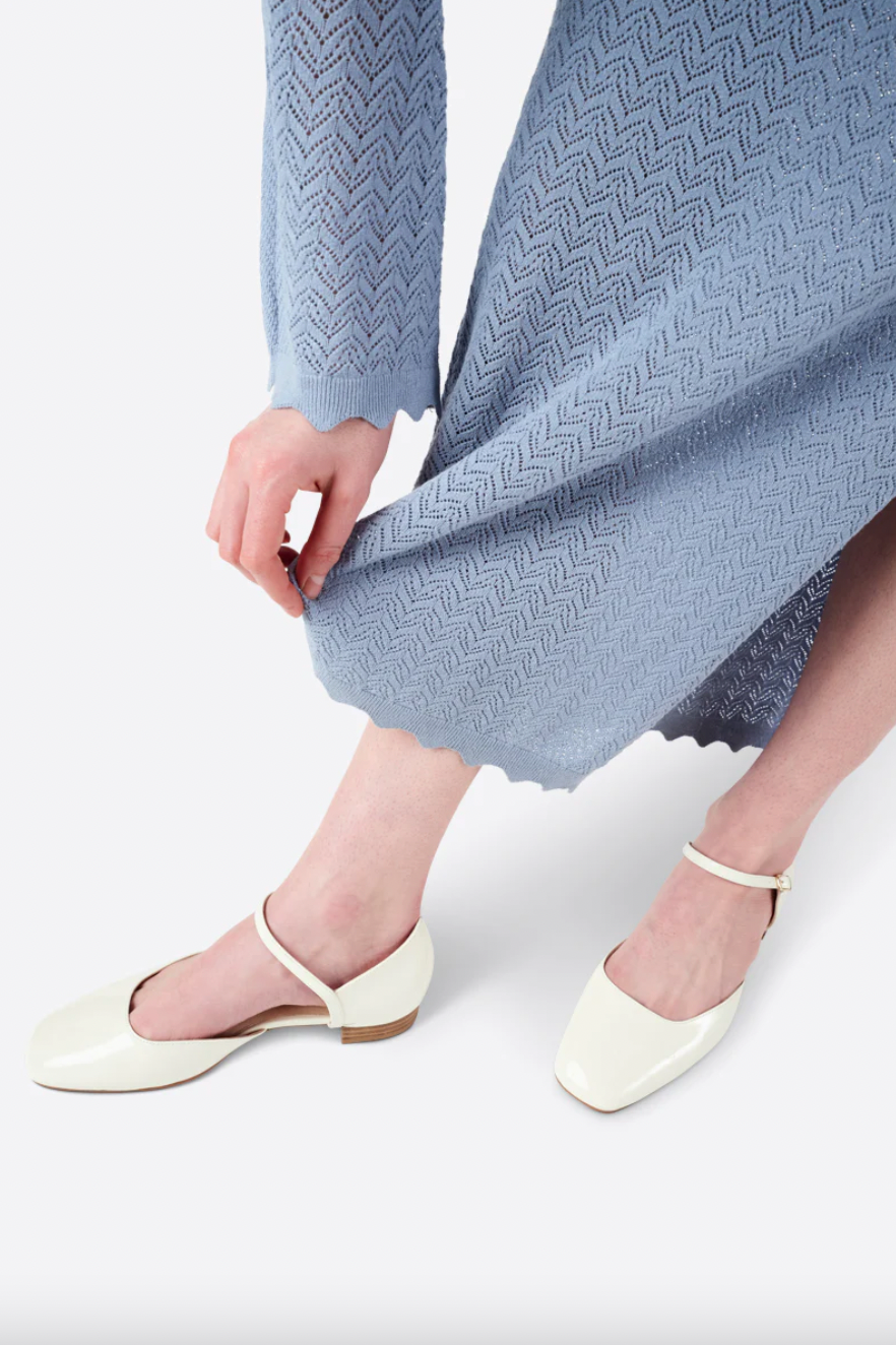 Intentionally Blank - Mary Jane in Cream Patent Leather