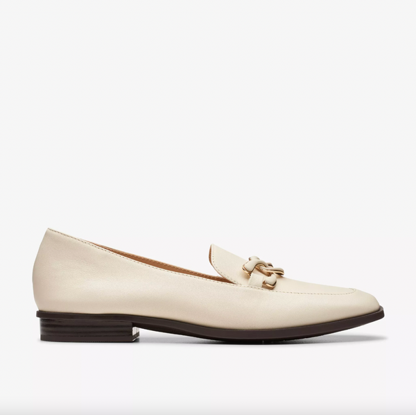 Clarks - Leather Loafer in Ivory