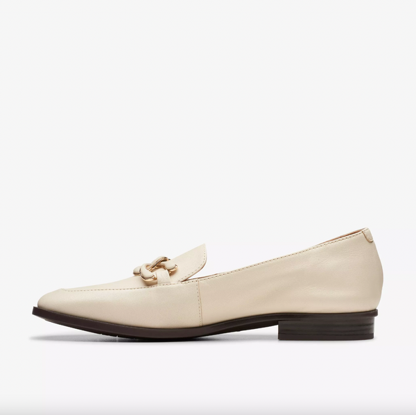 Clarks - Leather Loafer in Ivory