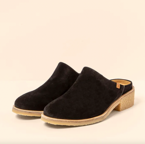 El Naturalista - Black Suede Mules