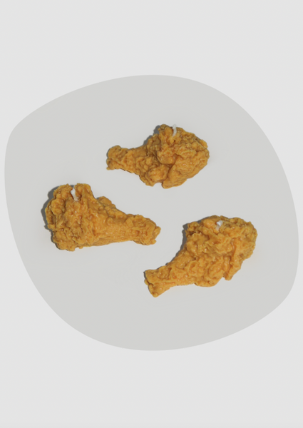 Mmann Candles - Fried Chicken Drumsticks Candles (Set of 3)