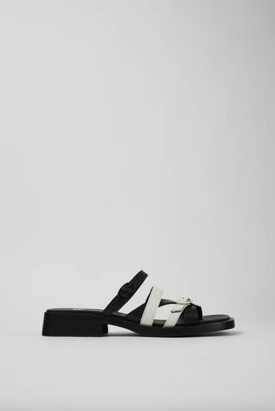 Camper - Black & White Leather Sandal