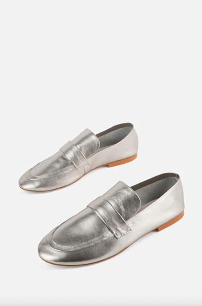 Intentionally Blank - Leather Loafer in Silver