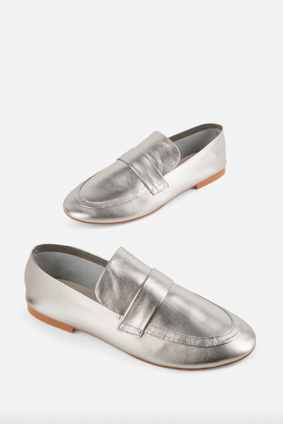 Intentionally Blank - Leather Loafer in Silver