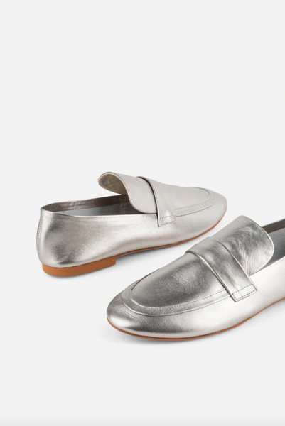 Intentionally Blank - Leather Loafer in Silver