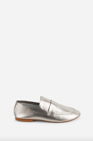 Intentionally Blank - Leather Loafer in Silver