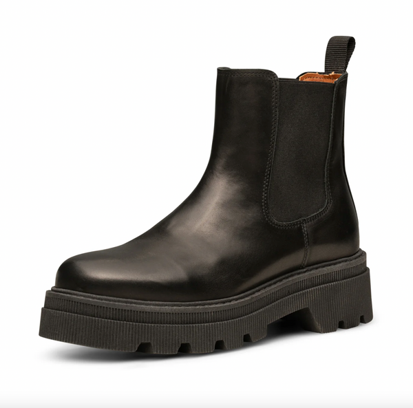 Shoe the Bear - Lug Sole Chelsea Boot in Black Leather