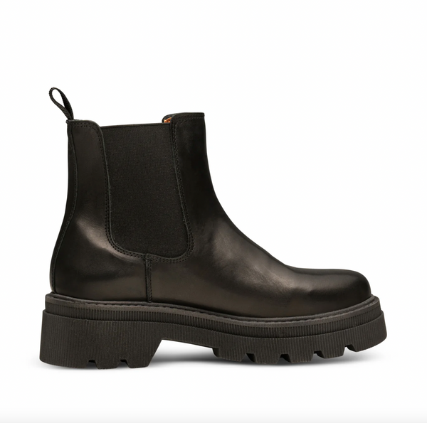 Shoe the Bear - Lug Sole Chelsea Boot in Black Leather