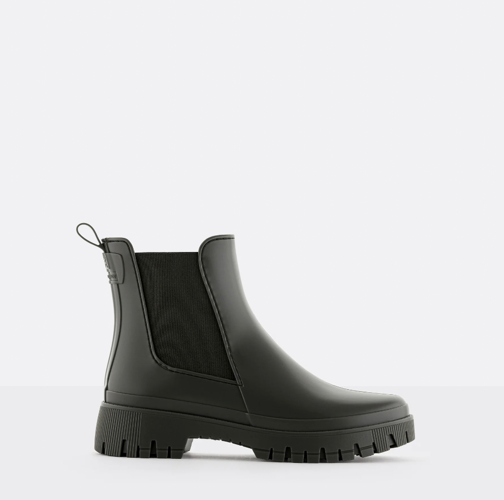 Lemon Jelly Matte Rubber Boot in Black