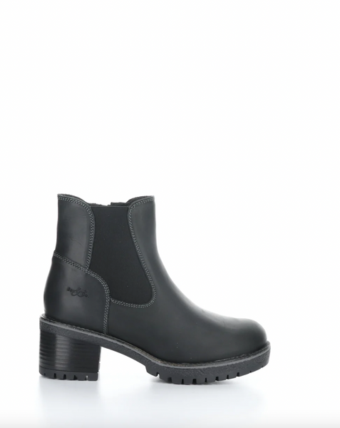 Bos & Co - Waterproof Heeled Ankle Boot in Black Leather