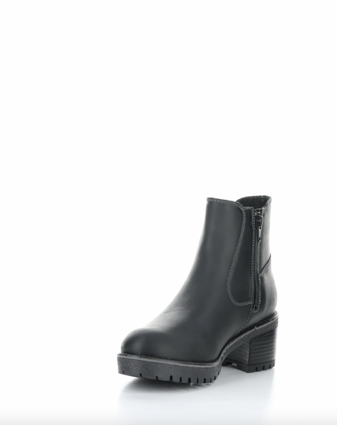 Bos & Co - Waterproof Heeled Ankle Boot in Black Leather