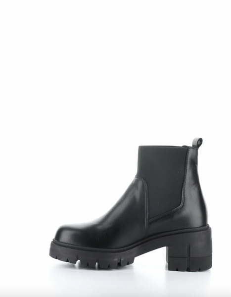 Bos & Co - Short Waterproof Pull-On Ankle Boot in Black Leather