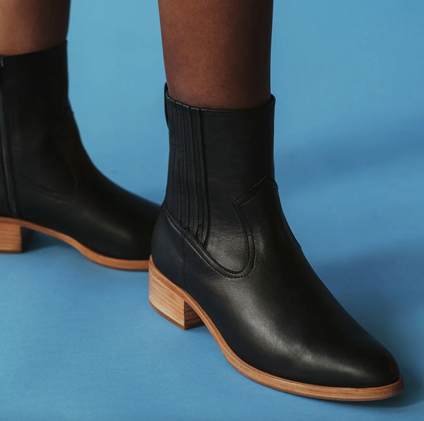 Poppy Barley - Austin Boot in Black Leather