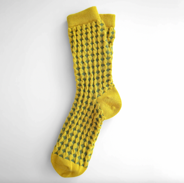 Hooray Sock Co - Textured Socks in Mustard