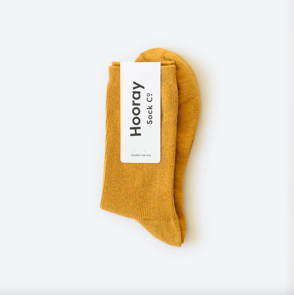 Hooray Sock Co - Everyday Cotton Socks in Goldenrod