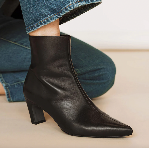 Poppy Barley - Toujours Boot in Black Leather