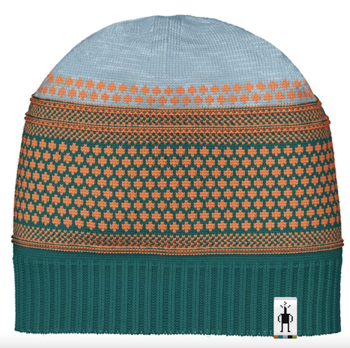 Smartwool - Popcorn Cable Beanie in Emerald Green & Apricot