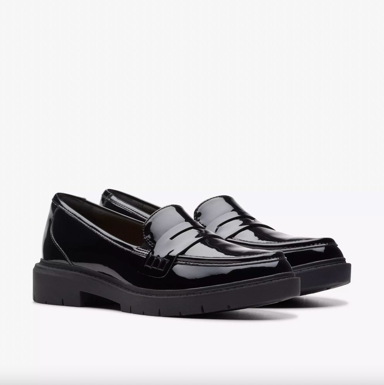 Clarks - Patent Leather Loafer in Black