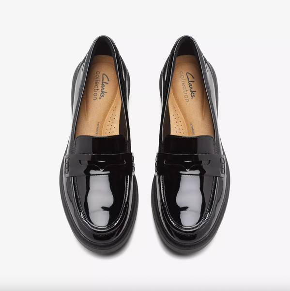 Clarks - Patent Leather Loafer in Black