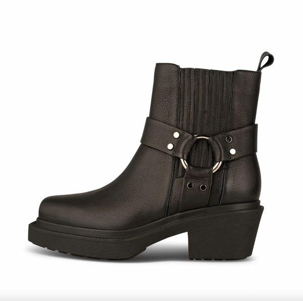 Shoe the Bear - Harness Ankle Boot in Black Leather